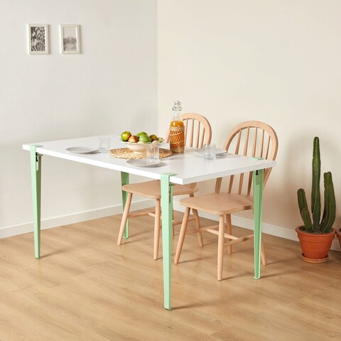 Masa, Logg, Eurotas, 120x75x60 cm, Alb / Menta / Verde Logg