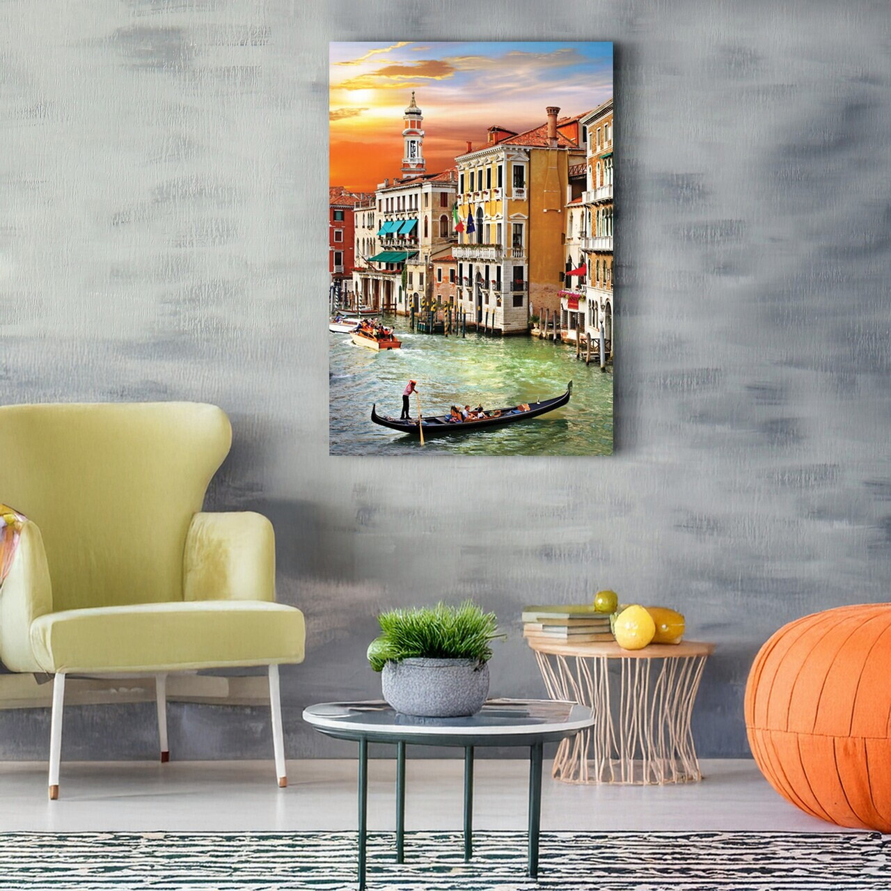 Tablou decorativ, NA-TUR-1008, Dimensiune: 60 x 90 cm, Multicolor