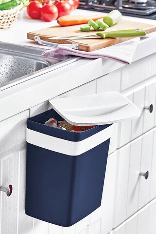 Cos de gunoi, trn-192-3, 22x27x17 cm, plastic, albastru navy