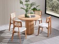 Set masă și scaune (4 piese), Fairfax, Lova, Natural