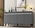 Consola, Olivia, Defne, 150x80x40 cm, PAL , Antracit / Argintiu