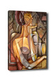 Tablou decorativ, Kanvas Tablo (50 x 70), Canvas, Lemn, Multicolor