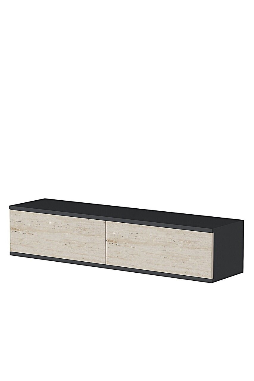 Dulap, Hanah Home, Aplos 120, 120x25.5x29.6 cm, Antracit / Travertin — imaginea 4