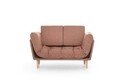 Canapea extensibila Nina Daybed, Futon, 3 locuri, 200x70 cm, metal, maro dechis