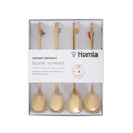 Set 4 lingurite pentru desert Blane Summer, Homla, 14 cm, inox, auriu