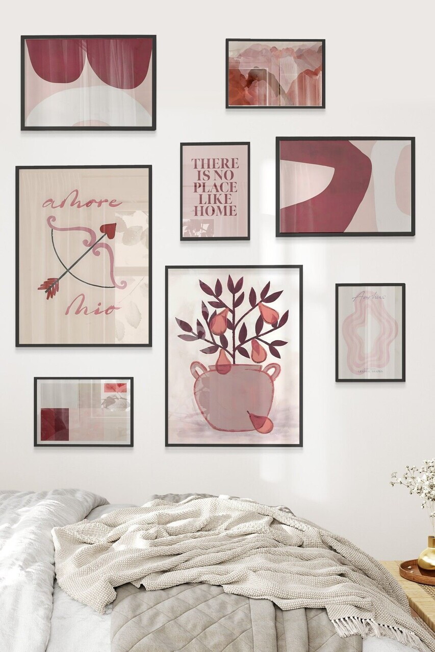 Tablou decorativ, Çgs-080-Black-Byk, Lemn masiv, Față: 100% PVC STICLĂ, Multicolor - view 2