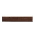 Comoda TV, Nordure, Ligne 160, 160x25x25 cm, Travertin / Nuc Milano