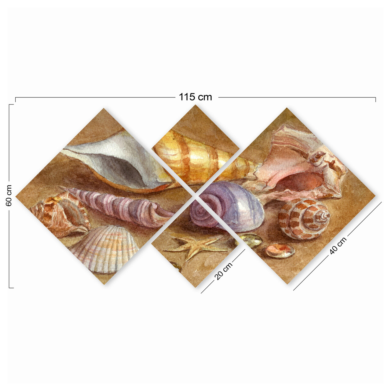 Set 4 tablouri decorative, 4MDF118927342, MDF, Imprimat UV, Multicolor - 2 | YEO