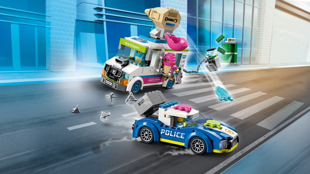 Jucarie - Urmarire furgoneta de inghetata, LEGO, plastic