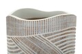 Vaza decorativa Wood Effect, Mauro Ferretti, 19x19x55 cm, polirasina, alb antic