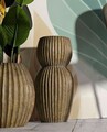 Vaza decorativa Breeze, Mauro Ferretti, 25x52.5 cm, oxid de magneziu, verde inchis