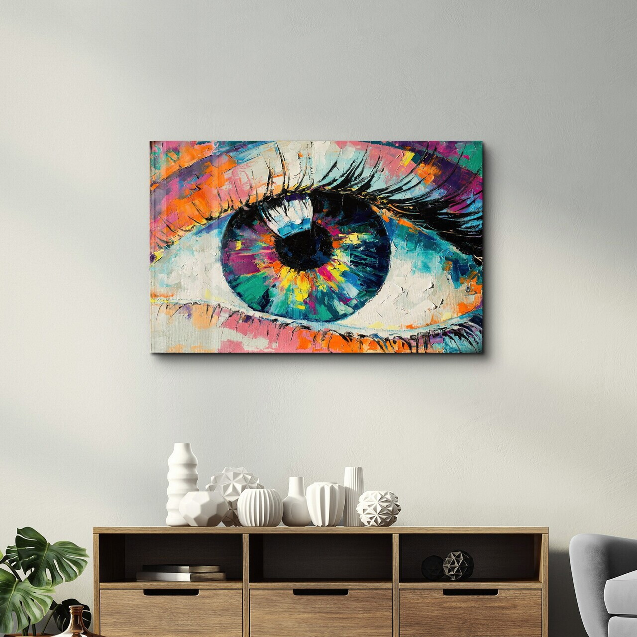Tablou decorativ, CAM-5047, Dimensiuni: 46 x 72 cm, Multicolor — imaginea 2