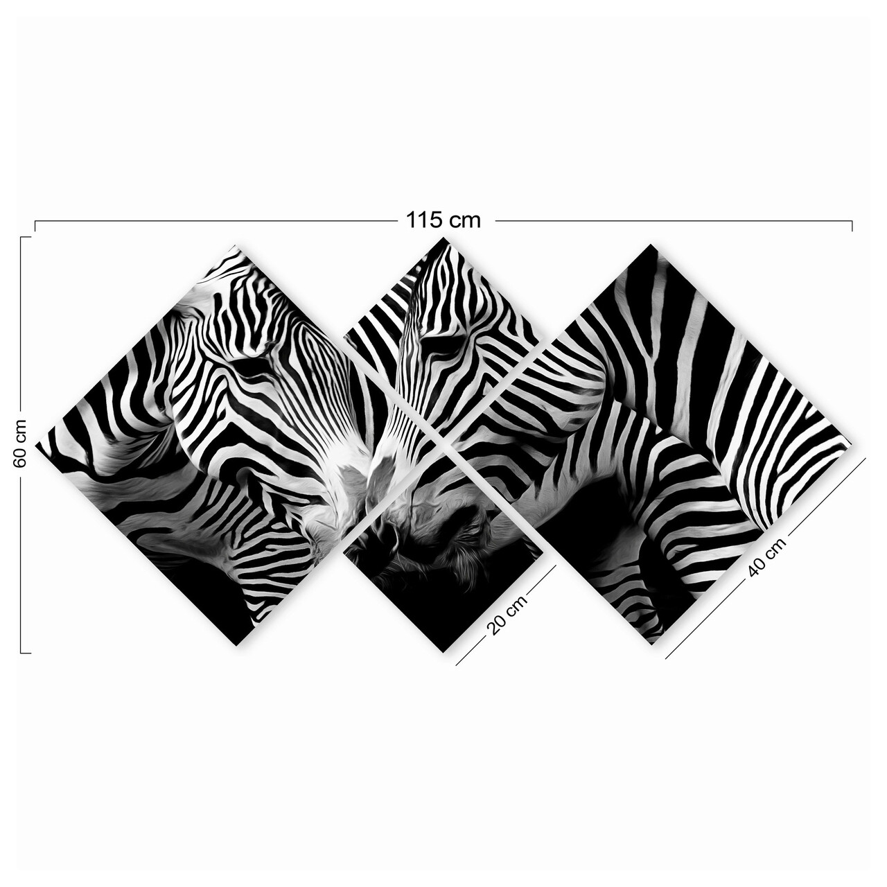 Set 4 tablouri decorative, 4MDF266434, MDF, Imprimat UV, Multicolor