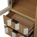 Vitrina cu 2 sertare si 1 usa Chess, Versa, 35 x 40 x 116 cm, lemn de pin/MDF, maro