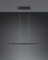 Lustra Odio, RL NOW, 110x8.5x150 cm, 22W, 1x SMD, metal, negru mat