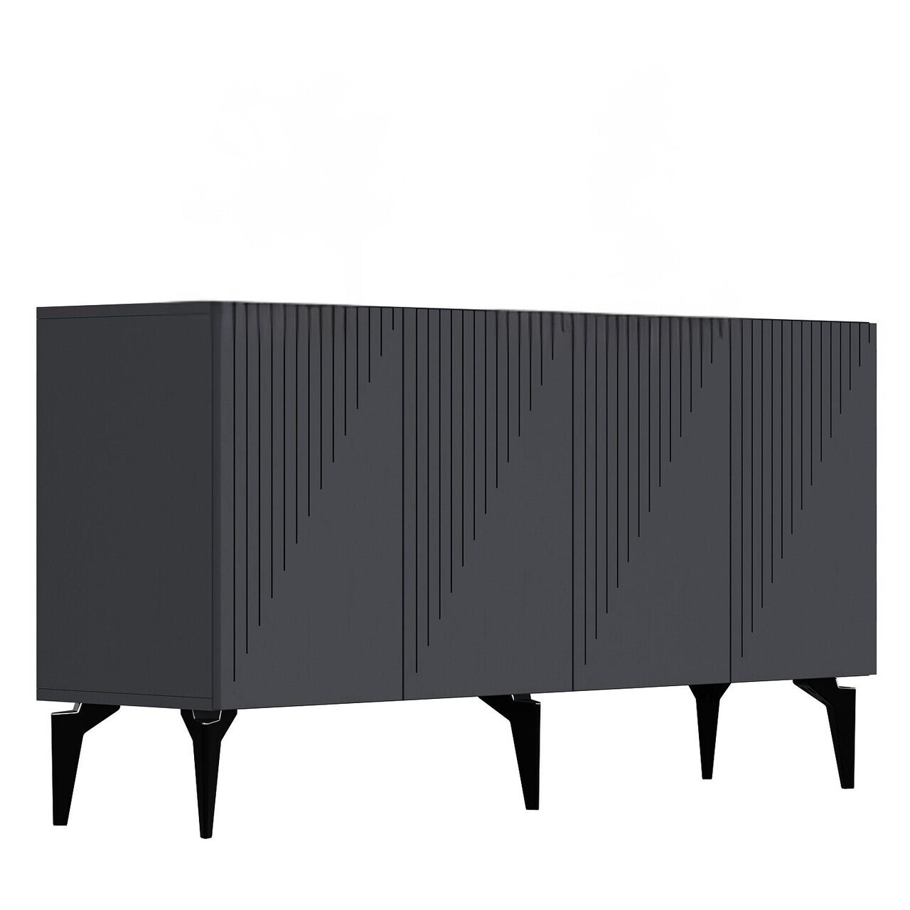 Consola, Hanah Home, Batum 150, 150x79x32 cm, Antracit — imaginea 4