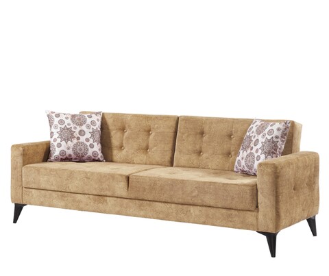 Canapea extensibila Cinar, Pandia Home, 209x80x80 cm, lemn, bej Canapele si coltare