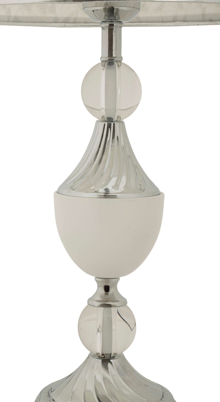 Lampa de masa Kody, Mauro Ferretti, 1 x E27, 40W, 30x54 cm, fier, argintiu/alb