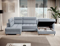 Coltar extensibil dreapta 4 locuri ELTAP, RT-100AUB, Berrto, 306x165x100 cm, lemn/poliester, albastru deschis