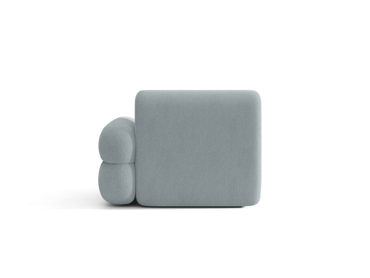 Modul canapea dreapta 1 loc, Neo, Micadoni Home, 110x100x83 cm, tesatura Boucle, albastru deschis — imaginea 4