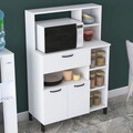 Dulap multifunctional, Rani, F6, 90x133.8x39.5 cm, PAL, Alb