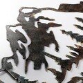 Decoratiune de perete, Mountain, Metal, 70 x 40 cm, Multicolor