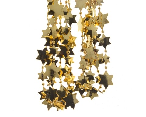 Ghirlanda decorativa Stars, Decoris, 270 cm, plastic, auriu