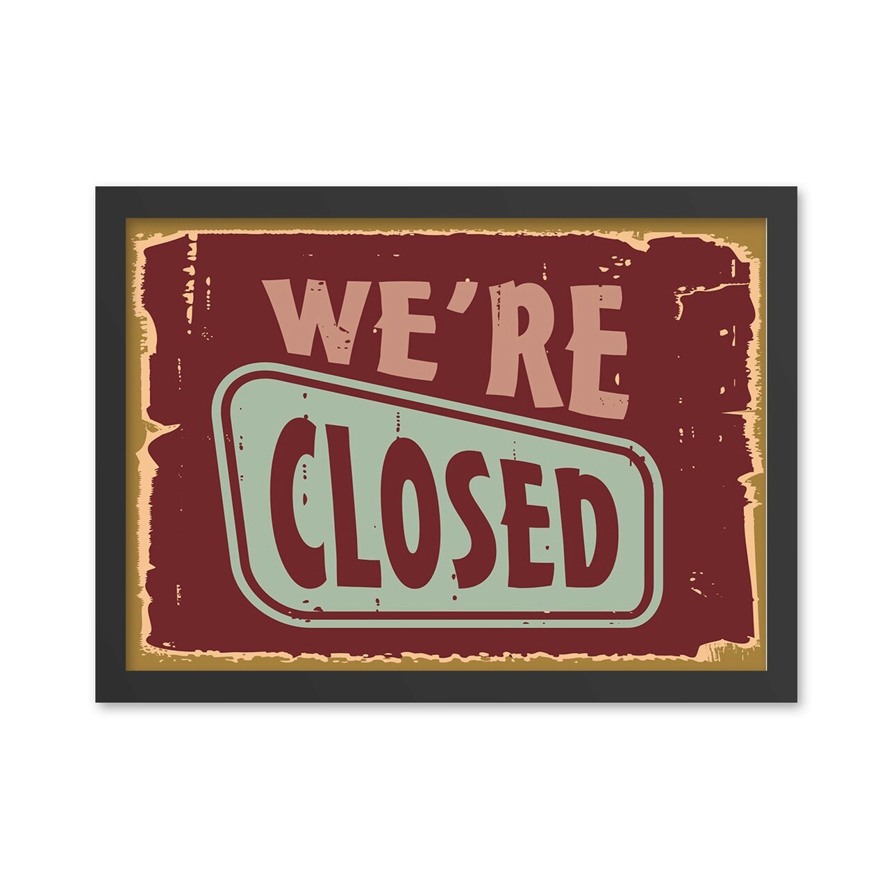 Tablou decorativ, We're Closed (40 x 55), MDF , Polistiren, Multicolor