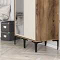 Dulap pentru haine, Hommy Craft, Kumsal RS, 80x47.5x201.4 cm, PAL, Maro/Crem