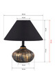 Lampa de masa, Hmy Design, 687HMY1603, Metal, Aur/Negru