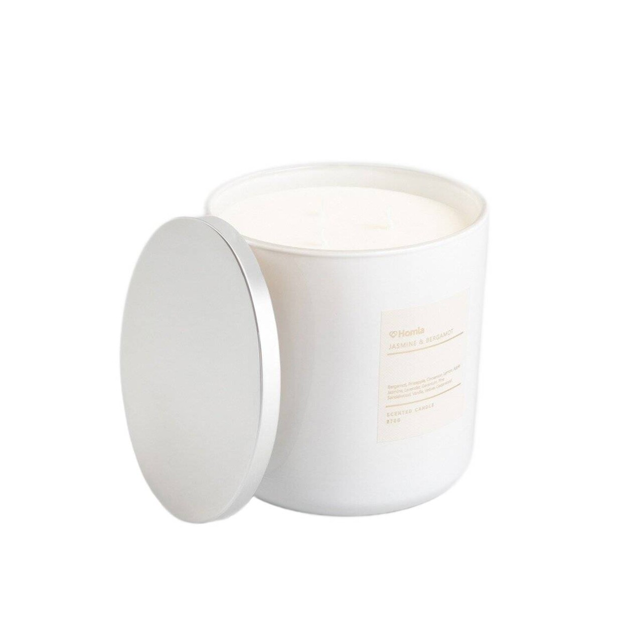 Lumanare parfumata Aura, Homla, 870 gr, ceara, alb - 1 | YEO