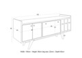 Comoda TV, Mod Design, Maribor, 150x40x62 cm, Antracit / Stejar