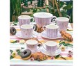 Cana mic dejun, Polline Lilac, Brandani, D14.5x9 cm, 600 ml, portelan