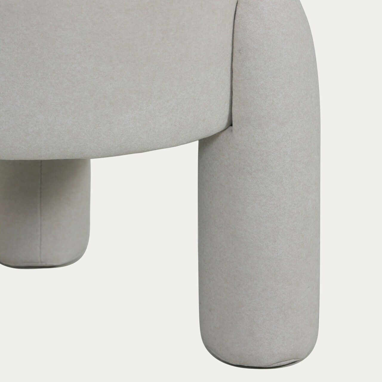 Taburet Ollera, Homla, 46.5x41 cm, MDF/poliester, ecru - view 4
