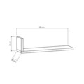 Set 3 rafturi pentru perete L-Model, Decortie, 50x20x14 cm, galben mustar
