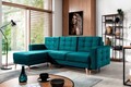 Coltar extensibil reversibil 3 locuri ELTAP, AsgL-60, Asgard, 248x162x93 cm, lemn/poliester, verde
