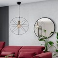 Lustra ELTAP, Olinto, 45x130 cm, 1xE27, 15W, otel, negru