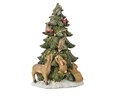 Decoratiune Tree snow, Decoris, 15x17x25 cm, poliester, multicolor