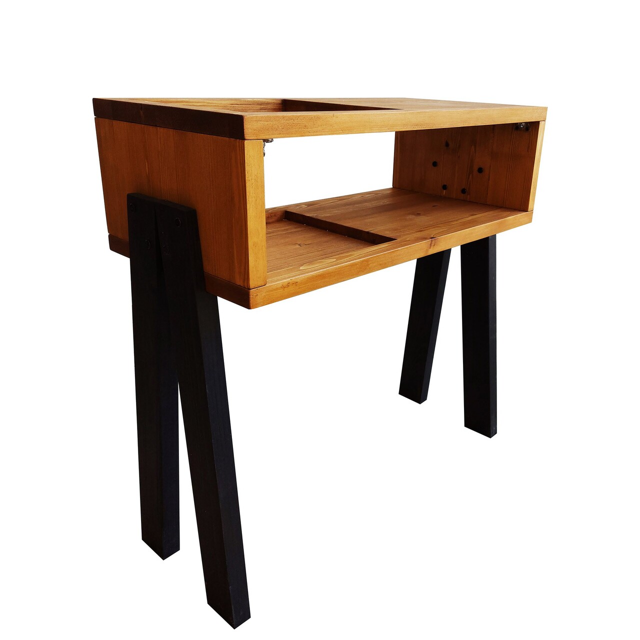 Suport pentru pick-up, Hanah Home, CPT2012-80, 80x85x40 cm, Lemn, Teak / Negru - view 5