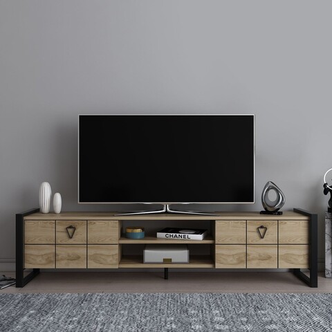 Comoda TV, Zena Home, Mila, Oud Stejar / Negru