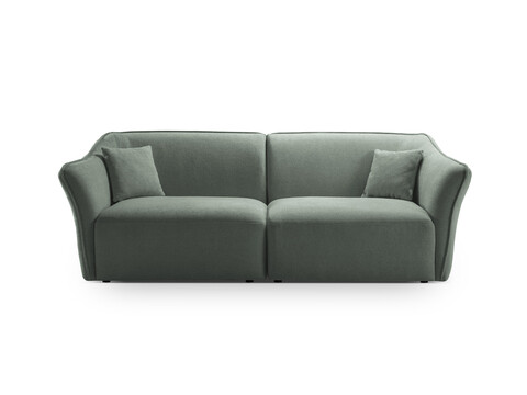 Canapea 3 locuri, Hailey, Micadoni Home, 206x102x79 cm, tesatura boucle, grafit