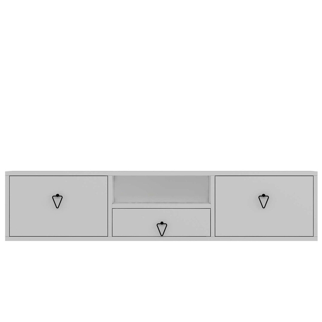 Comoda TV, Hanah Home, 1303-DROP-1, 140x30x30 cm, PAL , Alb/Negru - view 3