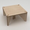 Masuta de cafea, Hanah Home, Pura, 75x40x75 cm, 100% BIRCH PLYWOOD, Lemn natural