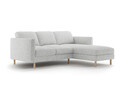 Coltar dreapta 3 locuri, Eden, Micadoni, 223x150x90 cm, tesatura structurata, gri deschis melanj