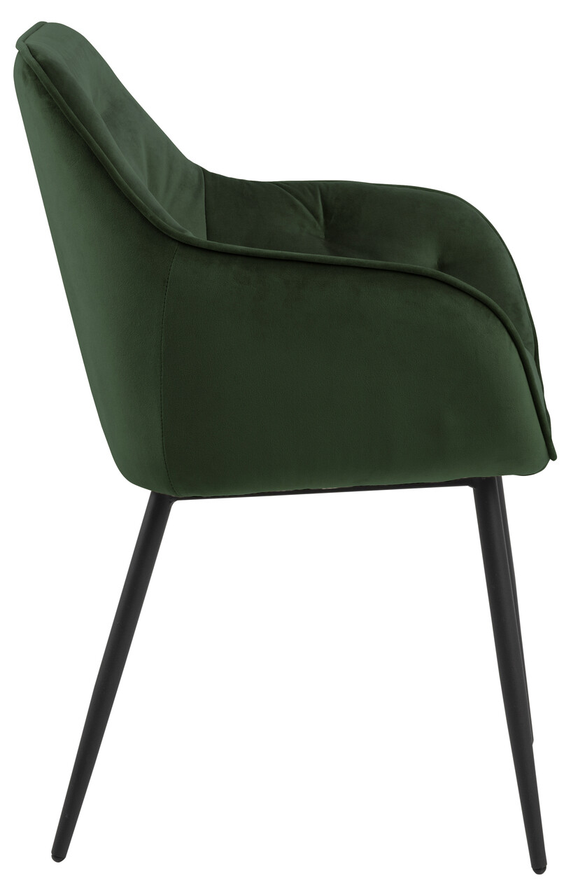 Scaun Brooke, Actona, 58x55x83 cm, catifea/otel, verde forest - view 9