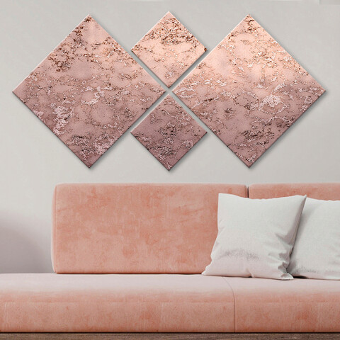 Set 4 tablouri decorative, 4mdf3080596497, mdf, imprimat uv, multicolor