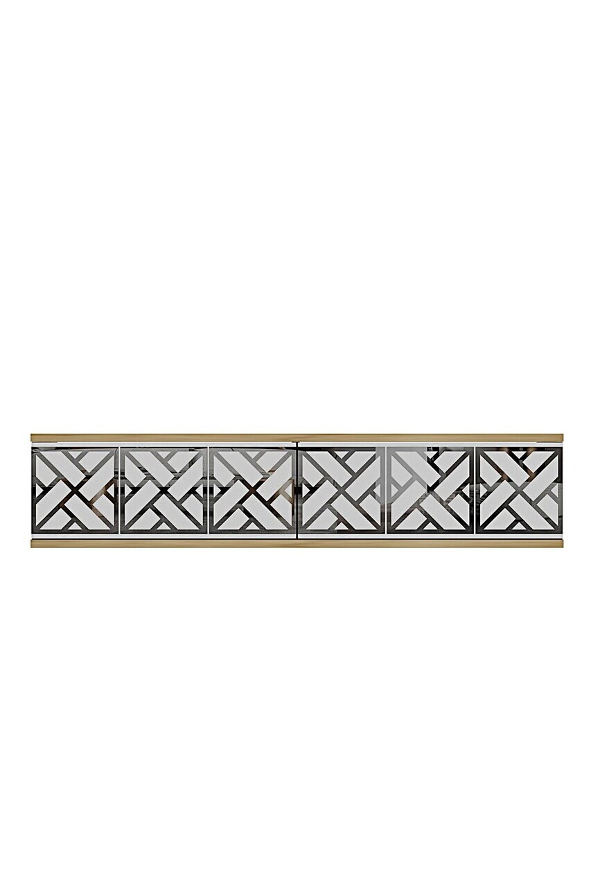 Dulap, Hanah Home, Arex 120, 120x25.5x29.6 cm, Stejar Safir / Alb / Argintiu — imaginea 4