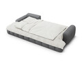 Coltar extensibil stanga 3 locuri, Linz, Cosmopolitan Design, 275x142x84 cm, tesatura structurata, gri