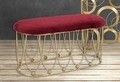 Bancheta Amelie Bordeaux, Mauro Ferretti, 91.5 x 40.5 x 46 cm, fier/poliester