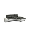 Coltar extensibil dreapta 4 locuri ELTAP, Ov20, Ottavio, 275x180x85 cm, lemn/poliester, gri/alb